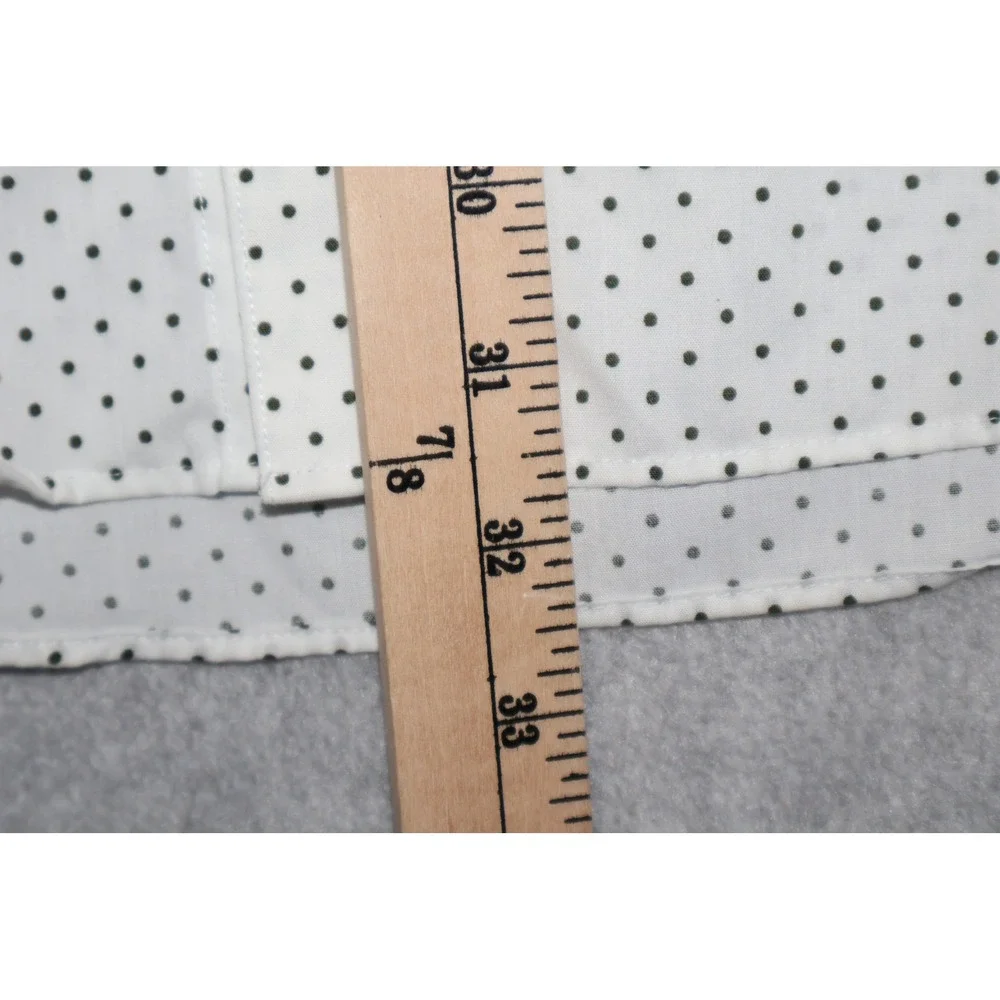 Banana Republic Button Up Shirt Mens XL White Polka Dot Slim Fit Non-Iron Cotton